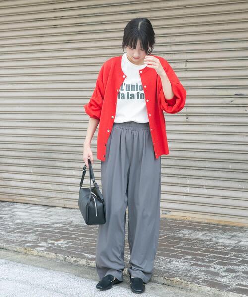 ITEMS URBANRESEARCH(アイテムズ アーバンリサーチ)の「ドットボタンラメニットカーディガン(カーディガン/ボレロ・レディース・グレー/レッド/ブラック・FREE)」の8枚目の写真