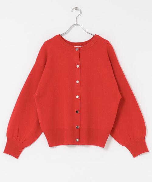 ITEMS URBANRESEARCH(アイテムズ アーバンリサーチ)の「ドットボタンラメニットカーディガン(カーディガン/ボレロ・レディース・グレー/レッド/ブラック・FREE)」の9枚目の写真