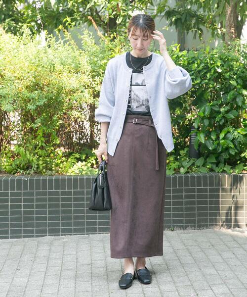 ITEMS URBANRESEARCH(アイテムズ アーバンリサーチ)の「ドットボタンラメニットカーディガン(カーディガン/ボレロ・レディース・グレー/レッド/ブラック・FREE)」の15枚目の写真