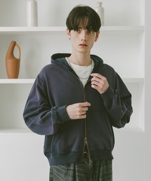 RAGEBLUE | <選べる着丈>VINTAGE DOUBLE ZIP HOODIE /  ヴィンテージライクダブルジップパーカー(パーカー)