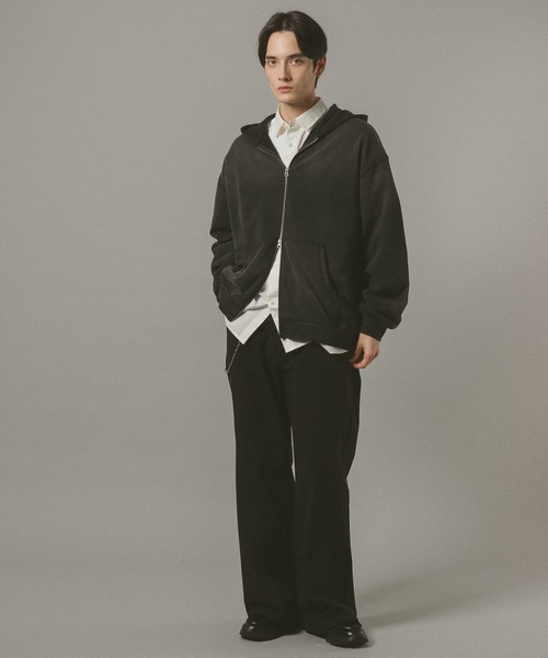 RAGEBLUE(レイジブルー)の「<選べる着丈>VINTAGE DOUBLE ZIP HOODIE / ヴィンテージライクダブルジップパーカー(パーカー・メンズ・グレー系その他/ダークブラウン/その他19/ネイビー/イエロー・MEDIUM/FREE)」の16枚目の写真