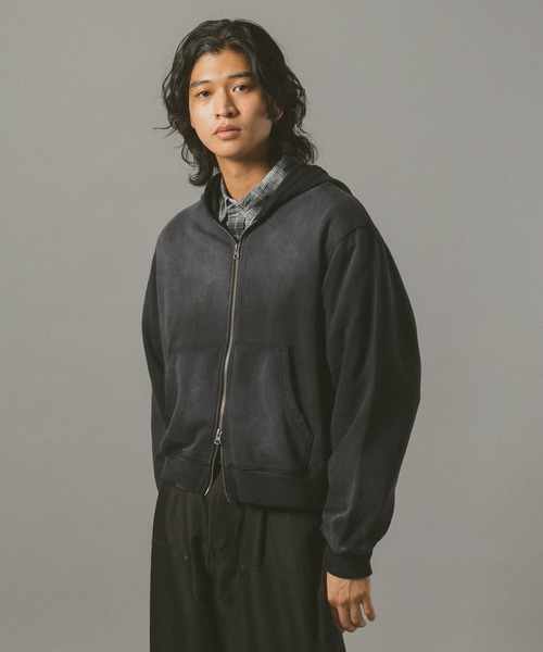 未使用　バーバリーブルーレーベル　フルジップパーカー　半袖　黒　Ｍ　Wジップ BLACK LABEL BURBERRY フルジップパーカー 青 BURBERRY BLACK LABEL