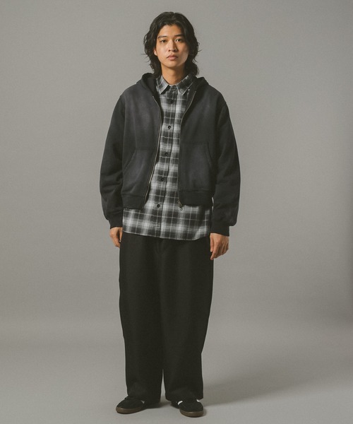 セール】<選べる着丈>VINTAGE DOUBLE ZIP HOODIE / ヴィンテージライク