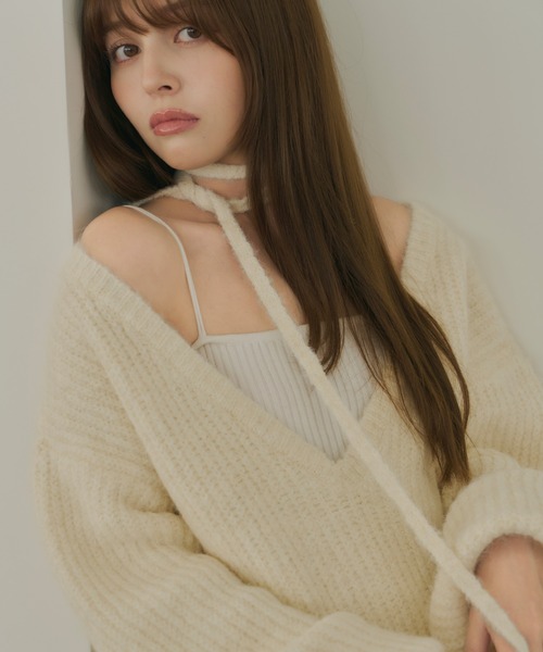 Lepus Fae(レプスフェイ)の「マルチウェイニットトップス(ニット/セーター・レディース・アイボリー/モカ/パープル/チャコールグレー・FREE)」の7枚目の写真