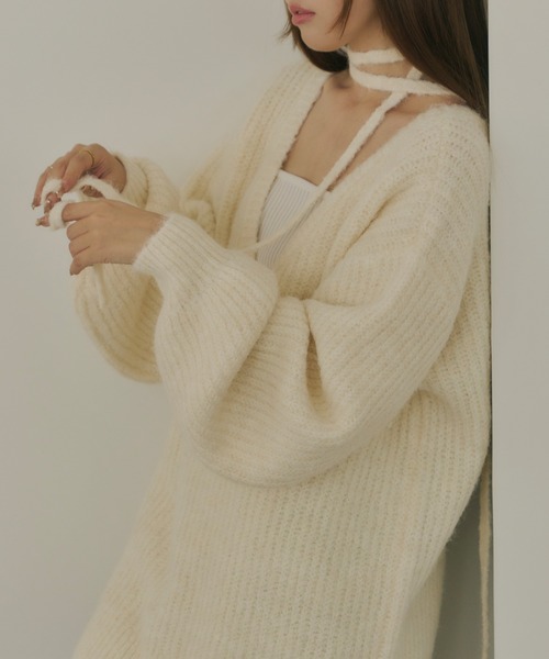 Lepus Fae(レプスフェイ)の「マルチウェイニットトップス(ニット/セーター・レディース・アイボリー/モカ/パープル/チャコールグレー・FREE)」の9枚目の写真