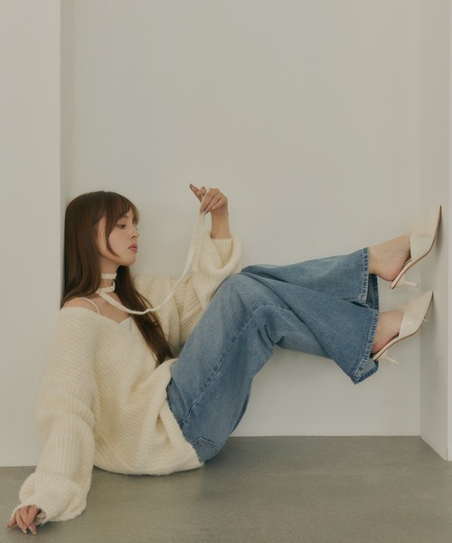 Lepus Fae(レプスフェイ)の「マルチウェイニットトップス(ニット/セーター・レディース・アイボリー/モカ/パープル/チャコールグレー・FREE)」の12枚目の写真