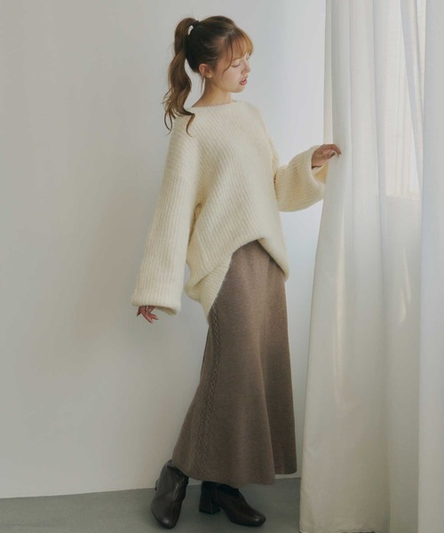 Lepus Fae(レプスフェイ)の「マルチウェイニットトップス(ニット/セーター・レディース・アイボリー/モカ/パープル/チャコールグレー・FREE)」の18枚目の写真