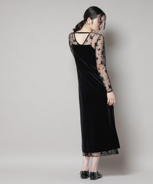 kaene/フロッキーベロア2wayドレス（ドレス）｜kaene（カエン）の