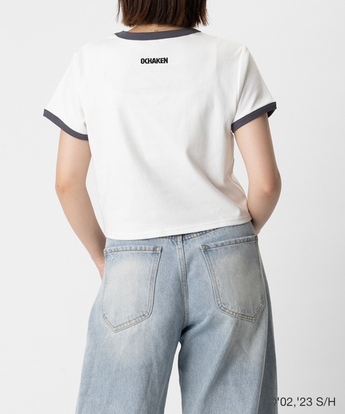 ZOZO(ゾゾ)の「お茶犬 × ZOZOTOWN クロリョク リンガーTシャツ(Tシャツ/カットソー・レディース・グレー/ホワイト・M/S)」の11枚目の写真