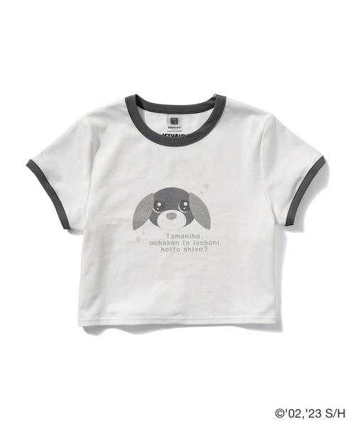 ZOZO(ゾゾ)の「お茶犬 × ZOZOTOWN クロリョク リンガーTシャツ(Tシャツ/カットソー・レディース・グレー/ホワイト・M/S)」の15枚目の写真