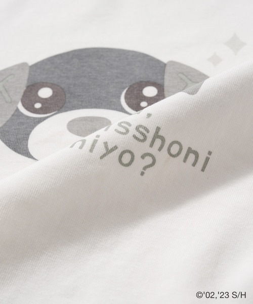 ZOZO(ゾゾ)の「お茶犬 × ZOZOTOWN クロリョク リンガーTシャツ(Tシャツ/カットソー・レディース・グレー/ホワイト・M/S)」の6枚目の写真