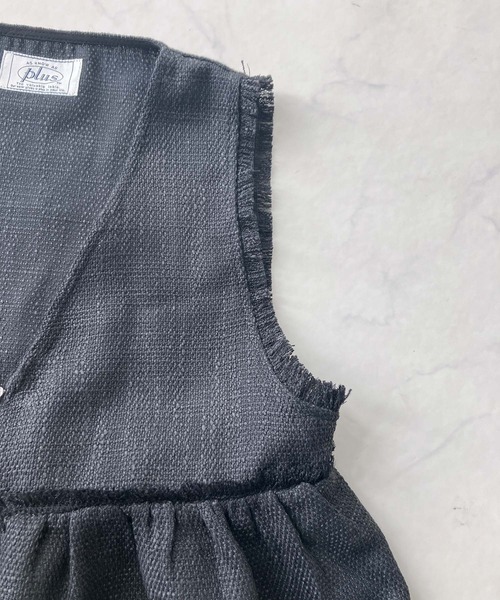 AS KNOW AS plus(アズノゥアズプラス)の「♪Wジップファスナー フリンジぺプラムベスト(ベスト・レディース・グレー/アイボリー/ブラック・FREE)」の20枚目の写真