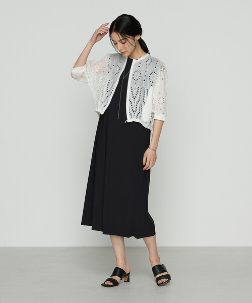Gabardine K.T(ギャバジンケーティー)の「ユーロジャージーIライン ロングワンピース(ワンピース・レディース・ブラック・7号/9号/11号)」の4枚目の写真