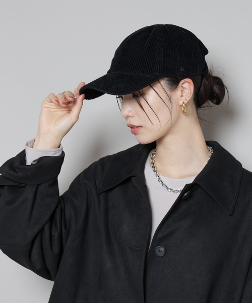 Healthknit（ヘルスニット）の「Healthknit/別注コーデュロイキャップ（キャップ・レディース・ライトベージュ/ブラック/モカ・FREE）」の4枚目の写真