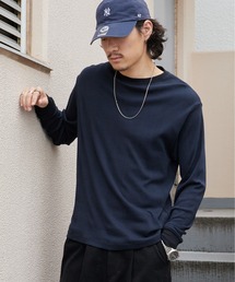 MILLER（ミラー）の「R.P.miller ミラー パネルリブ CF クルーネック 長袖カットソー 夏服（Tシャツ/カットソー）」