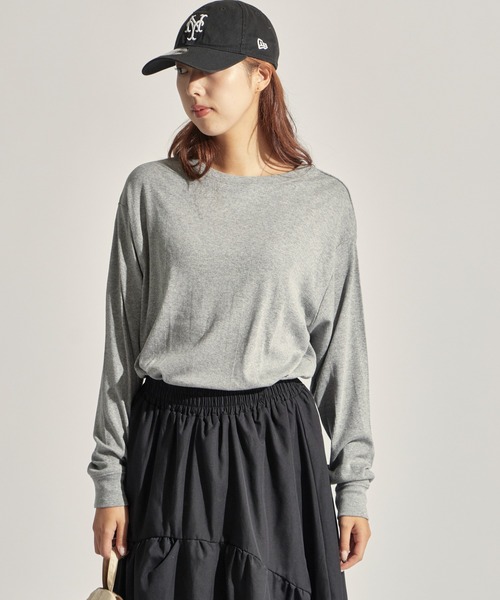 MILLER（ミラー）の「R.P.miller/ミラー パネルリブ CF クルーネック 長袖カットソー（Tシャツ/カットソー・レディース・ホワイト/ブラック/グレー/ホワイト系/ブラック系・LL/L/M）」の13枚目の写真