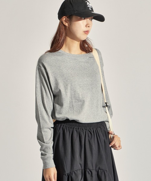 MILLER（ミラー）の「R.P.miller/ミラー パネルリブ CF クルーネック 長袖カットソー（Tシャツ/カットソー・レディース・ホワイト/ブラック/グレー/ホワイト系/ブラック系・LL/L/M）」の16枚目の写真