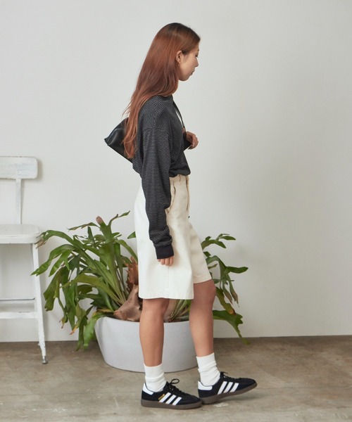 MILLER（ミラー）の「R.P.miller/ミラー パネルリブ CF クルーネック 長袖カットソー（Tシャツ/カットソー・レディース・ホワイト/ブラック/グレー/ホワイト系/ブラック系・LL/L/M）」の12枚目の写真