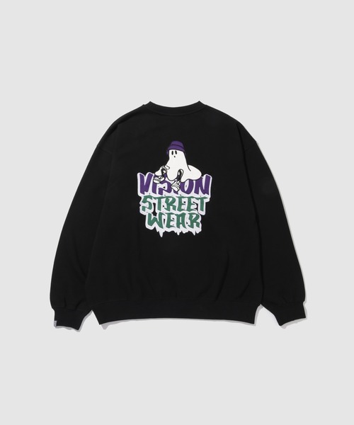 VISION STREET WEAR（ヴィジョンストリートウェア）の「VISION STREET WEAR ゴーストデザインスウェット（スウェット・メンズ・ブラック/オートミール・M/L/XL）」の2枚目の写真