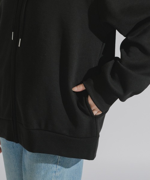 U.S. POLO ASSN.（ユーエスポロアッスン）の「U.S. POLO ASSN./ユーエスポロアッスン 裏起毛 刺繍ロゴ ジップアップパーカー（パーカー・レディース・ネイビー/ブラック/オートミール・M/L）」の4枚目の写真