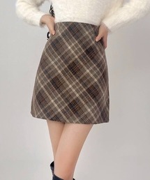 LADY LIKE（レディライク）の「【秋冬新作】バイアスチェックハイウエストミニスカート（スカート）」