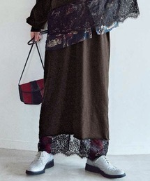 MEDE19F | ＭＥＤＥ１９Ｆ　レースコンビの製品加工スウェットスカート(スカート)