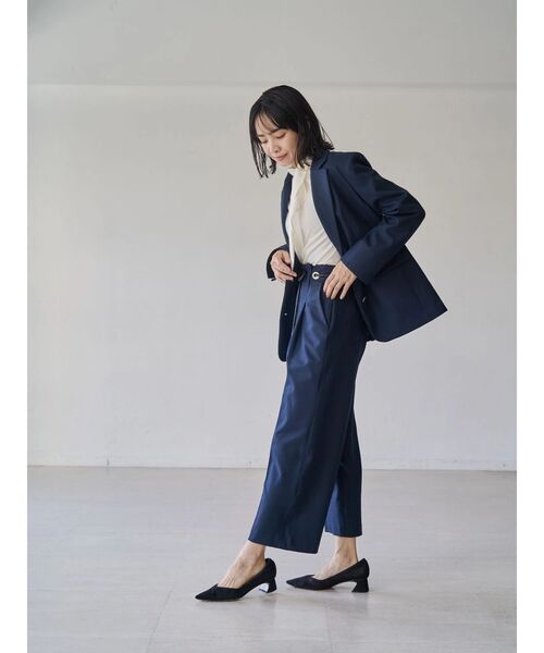 TONAL(トーナル)の「ハイネックアシメボウタイブラウス(シャツ/ブラウス・レディース・ネイビー/ライトブルー/オフホワイト・MEDIUM)」の20枚目の写真