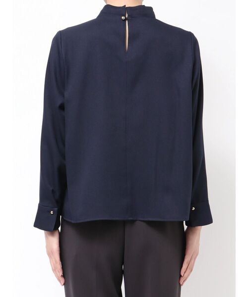 TONAL(トーナル)の「ハイネックアシメボウタイブラウス(シャツ/ブラウス・レディース・ネイビー/ライトブルー/オフホワイト・MEDIUM)」の19枚目の写真