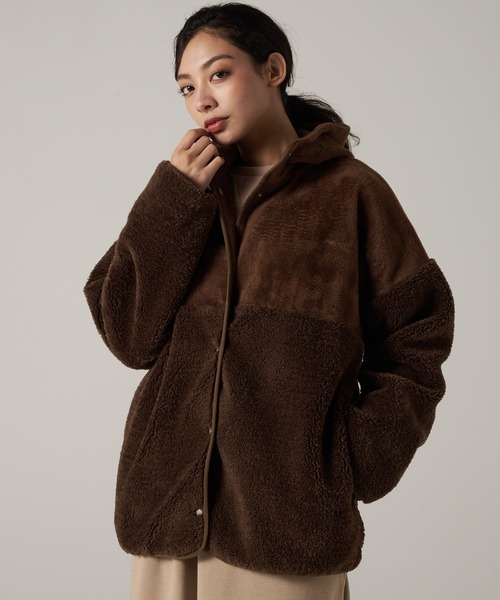Eddie Bauer（エディーバウアー）の「コージーフード ジャケット（ブルゾン・レディース・グレー/ブラック/ブラウン・S/M/L/XL）」の3枚目の写真