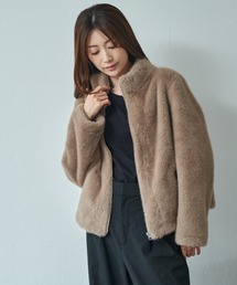 MINS MINIS（ミンスミニス）の「フェイクファー ジップアップ ジャケット（その他アウター）」