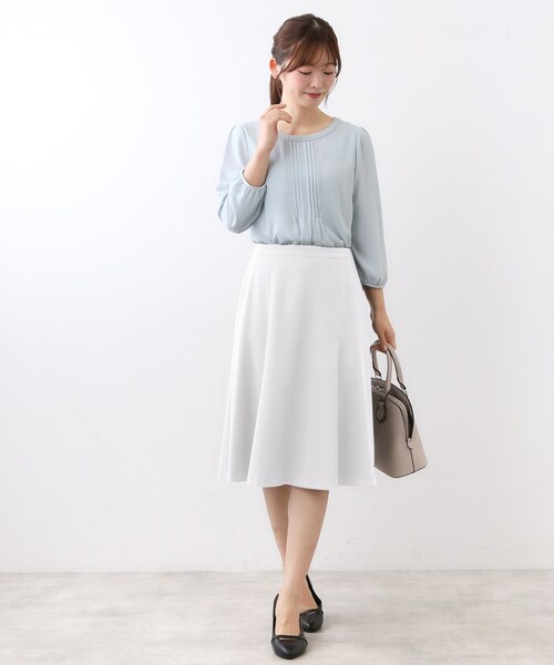Reflect(リフレクト)の「【フォーマル/入卒/セットアップ可】フリュイドフレアスカート(スカート・レディース・ブラック/ネイビー/ライトグレー・15 /13/09/07/05/11/17)」の18枚目の写真