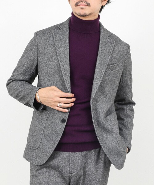 NOLLEY’S（ノーリーズ）の「《セットアップ対応》【Active Jersey】ホームスパン ストレッチイージーJK（テーラードジャケット・メンズ・チャコールグレー/グレー/ネイビー・S/M/XL/XXL/L）」の3枚目の写真