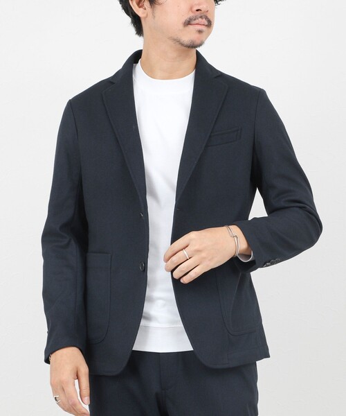 NOLLEY’S（ノーリーズ）の「《セットアップ対応》【Active Jersey】ホームスパン ストレッチイージーJK（テーラードジャケット・メンズ・チャコールグレー/グレー/ネイビー・S/M/XL/XXL/L）」の4枚目の写真