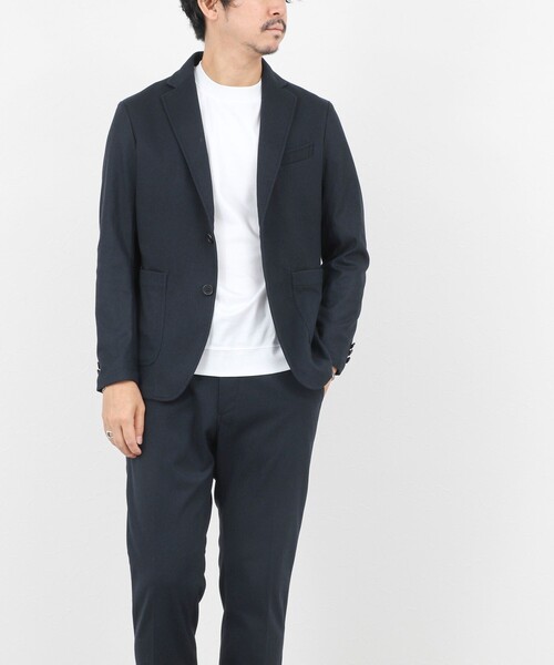 NOLLEY’S（ノーリーズ）の「《セットアップ対応》【Active Jersey】ホームスパン ストレッチイージーJK（テーラードジャケット・メンズ・チャコールグレー/グレー/ネイビー・S/M/XL/XXL/L）」の5枚目の写真