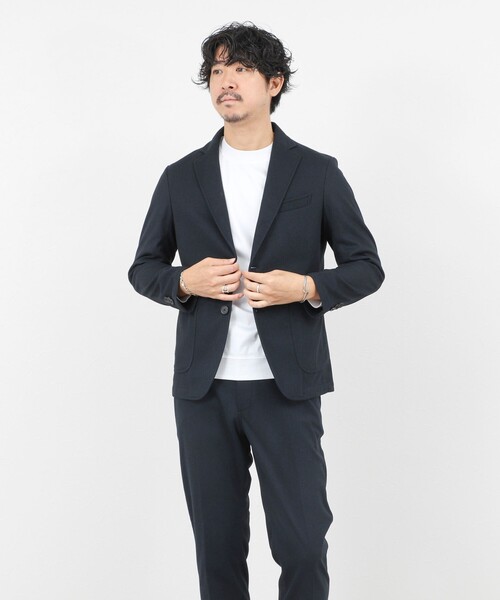 NOLLEY’S（ノーリーズ）の「《セットアップ対応》【Active Jersey】ホームスパン ストレッチイージーJK（テーラードジャケット・メンズ・チャコールグレー/グレー/ネイビー・S/M/XL/XXL/L）」の6枚目の写真