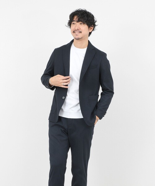 NOLLEY’S（ノーリーズ）の「《セットアップ対応》【Active Jersey】ホームスパン ストレッチイージーJK（テーラードジャケット・メンズ・チャコールグレー/グレー/ネイビー・S/M/XL/XXL/L）」の8枚目の写真