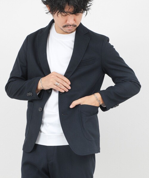 NOLLEY’S（ノーリーズ）の「《セットアップ対応》【Active Jersey】ホームスパン ストレッチイージーJK（テーラードジャケット・メンズ・チャコールグレー/グレー/ネイビー・S/M/XL/XXL/L）」の10枚目の写真