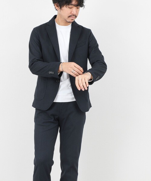 NOLLEY’S（ノーリーズ）の「《セットアップ対応》【Active Jersey】ホームスパン ストレッチイージーJK（テーラードジャケット・メンズ・チャコールグレー/グレー/ネイビー・S/M/XL/XXL/L）」の19枚目の写真