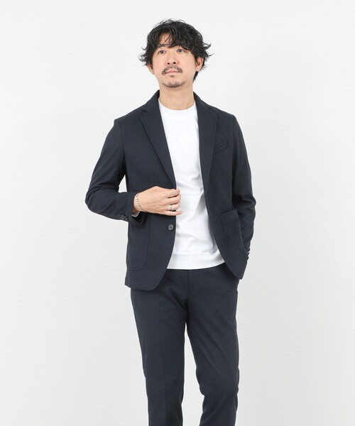 NOLLEY’S（ノーリーズ）の「《セットアップ対応》【Active Jersey】ホームスパン ストレッチイージーJK（テーラードジャケット・メンズ・チャコールグレー/グレー/ネイビー・S/M/XL/XXL/L）」の22枚目の写真