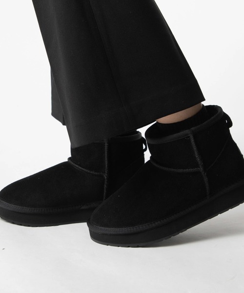 EMU Australia（エミューオーストラリア）の「EMU AUSTRALIA Platform Micro Wool 2.0 エミュー プラットフォーム  ムートンブーツ（ブーツ・レディース・ブラック/ブラウン系1/チャコールグレー・7/8/6）」の4枚目の写真