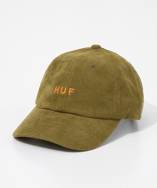 HUF（ハフ）の「HUF OG CORDUROY 6 PANEL CV HAT ハフ オリジナル ロゴ刺繍 コーデュロイ キャップ（キャップ・メンズ・ブラウン系1/ワイン/ブラック・FREE）」の2枚目の写真