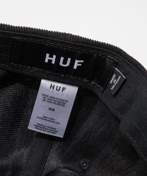 HUF（ハフ）の「HUF OG CORDUROY 6 PANEL CV HAT ハフ オリジナル ロゴ刺繍 コーデュロイ キャップ（キャップ・メンズ・ブラウン系1/ワイン/ブラック・FREE）」の12枚目の写真