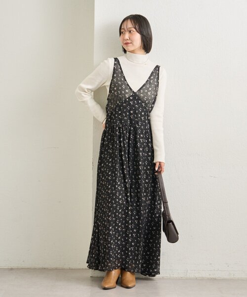 新色花柄登場！2サイズ展開◎】シアーキャミSETワンピース（ワンピース