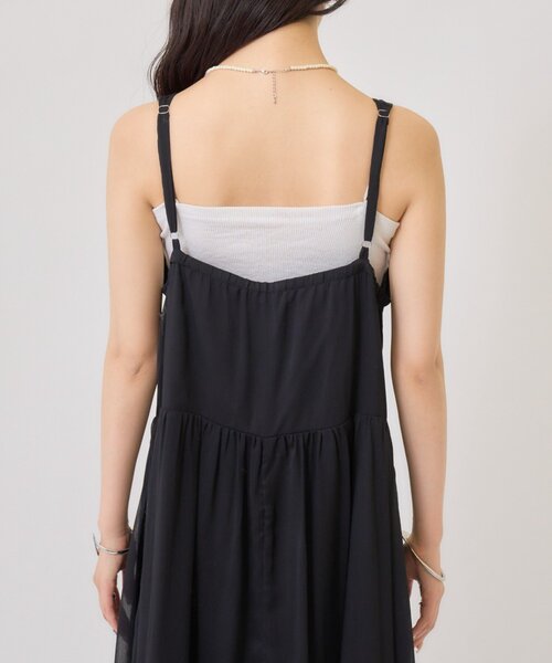 セール】【新色花柄登場！2サイズ展開◎】シアーキャミSETワンピース