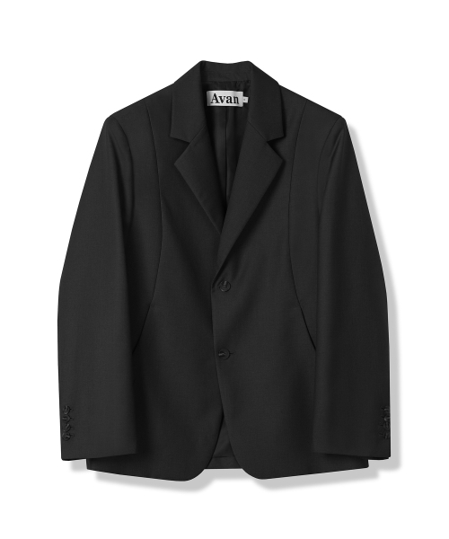 AVANDRESS（アバンドレス ）の「カーブドツーボタンブレザー チャコール（テーラードジャケット・レディース・チャコール・LARGE/MEDIUM/SMALL）」の5枚目の写真