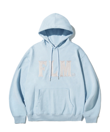 F.ILLUMINATE（フィルミネイト）の「FLM スティッチロゴフードパーカー-スカイブルー（パーカー）」