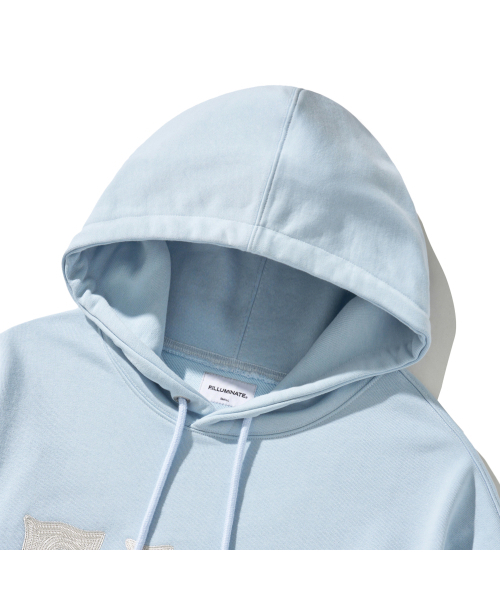F.ILLUMINATE(フィルミネイト)の「FLM スティッチロゴフードパーカー-スカイブルー(パーカー・レディース・その他・LARGE/SMALL/MEDIUM)」の7枚目の写真