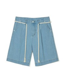 PARTIMENTO（パルティメント）の「ロープストリングデニムバミューダパンツライトブルー（その他パンツ）」