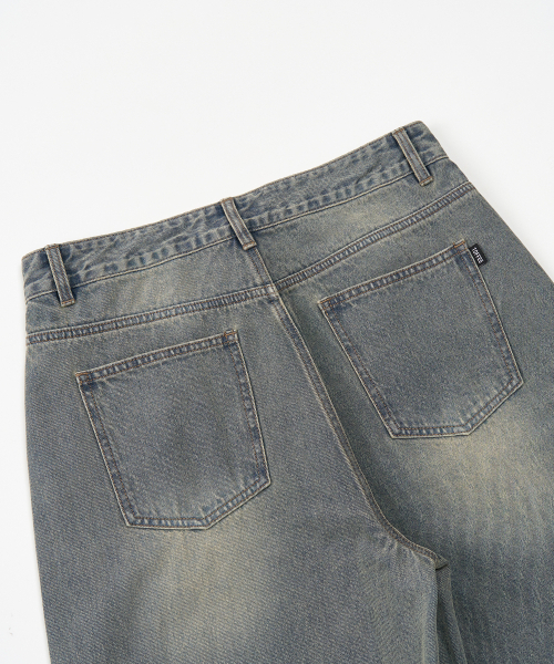 TOFFEE(トフィー)の「カーブドワイドデニムパンツ (サンドブルー)(デニムパンツ・メンズ・その他・SMALL/MEDIUM/LARGE/X-LARGE)」の4枚目の写真