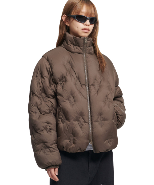 NOMANUAL(NOMANUAL)の「L.S SHORT DOWN JACKET - DEEP BROWN(ダウンジャケット/コート・レディース・その他・SMALL/MEDIUM/LARGE/X-LARGE)」の1枚目の写真